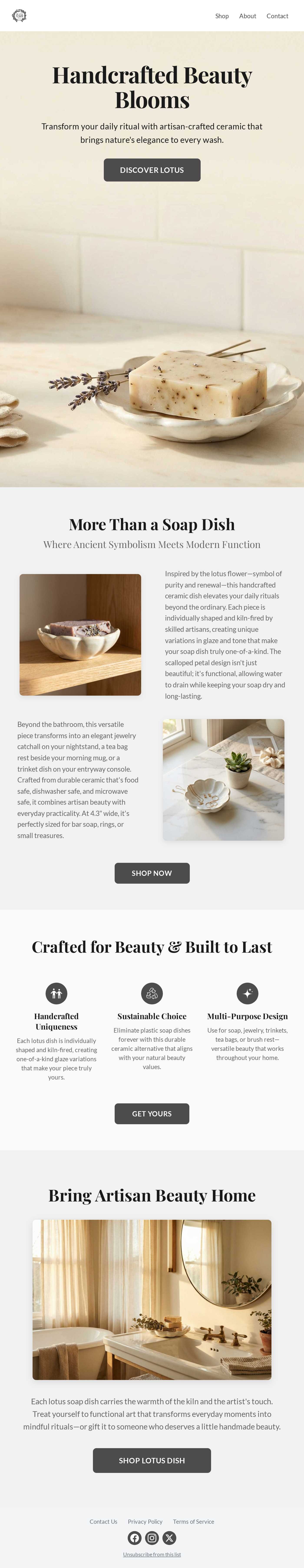 handcrafted beauty blooms